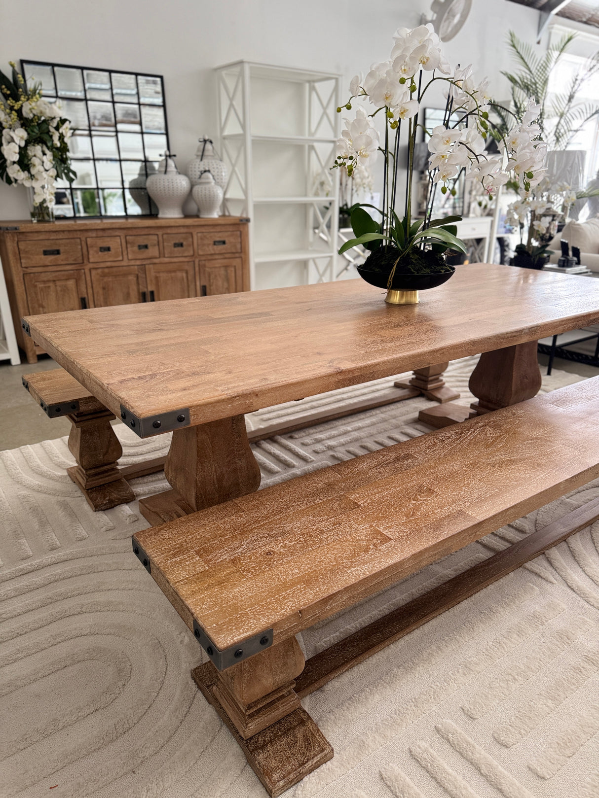 Hudson Dining Suite With Two Bench Seats