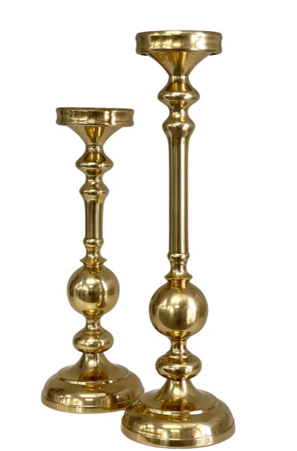 Pair Of Royal Gold Candle Sticks