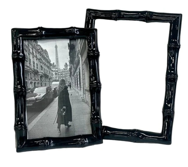 Gloss Black Bamboo Photo Frame