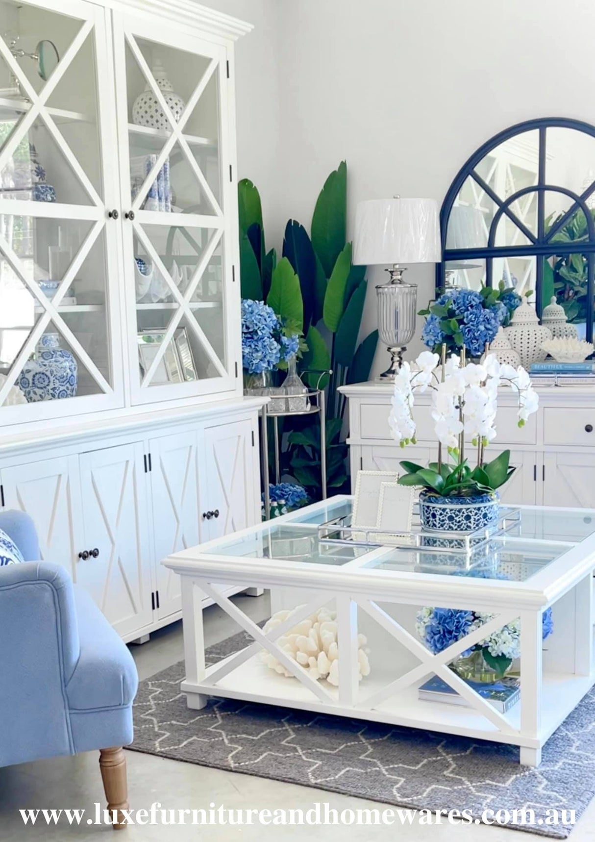 Newport Square Coffee Table In White