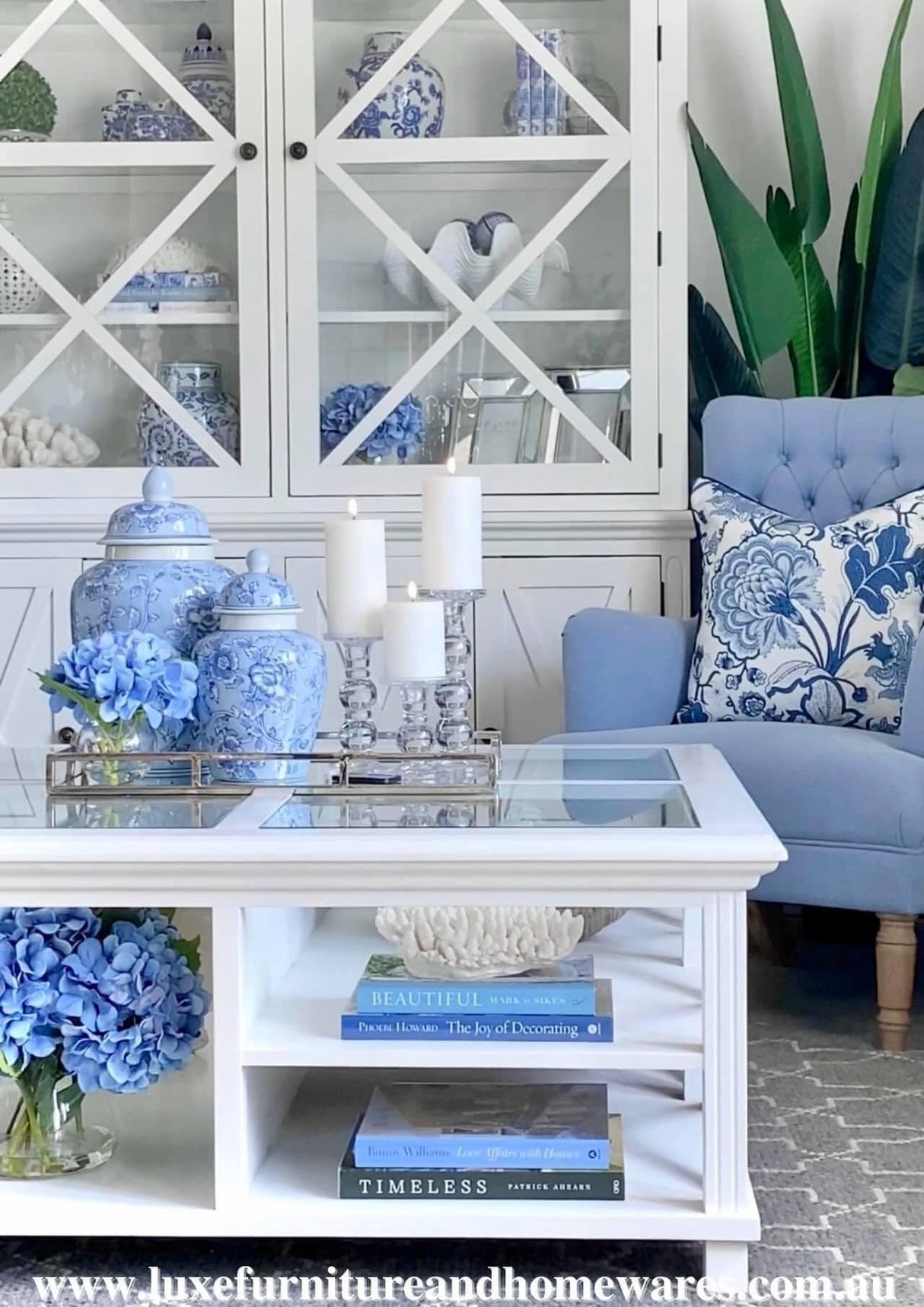 Newport Square Coffee Table In White