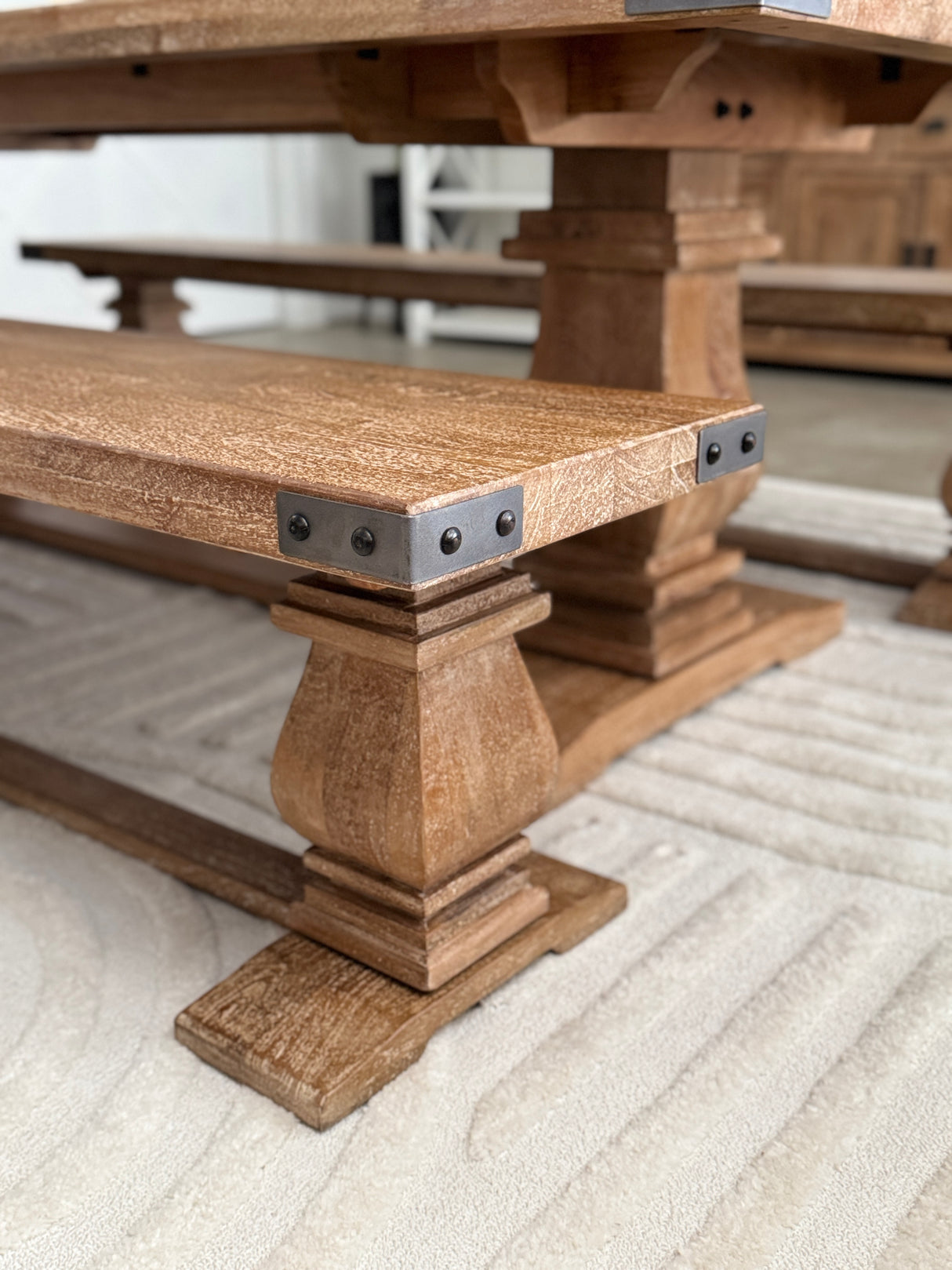 Hudson Dining Suite With Two Bench Seats