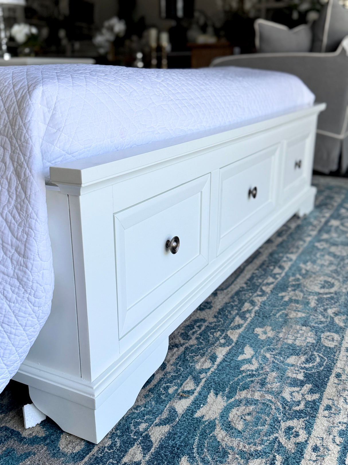 Bayview White Queen Size Bed Frame