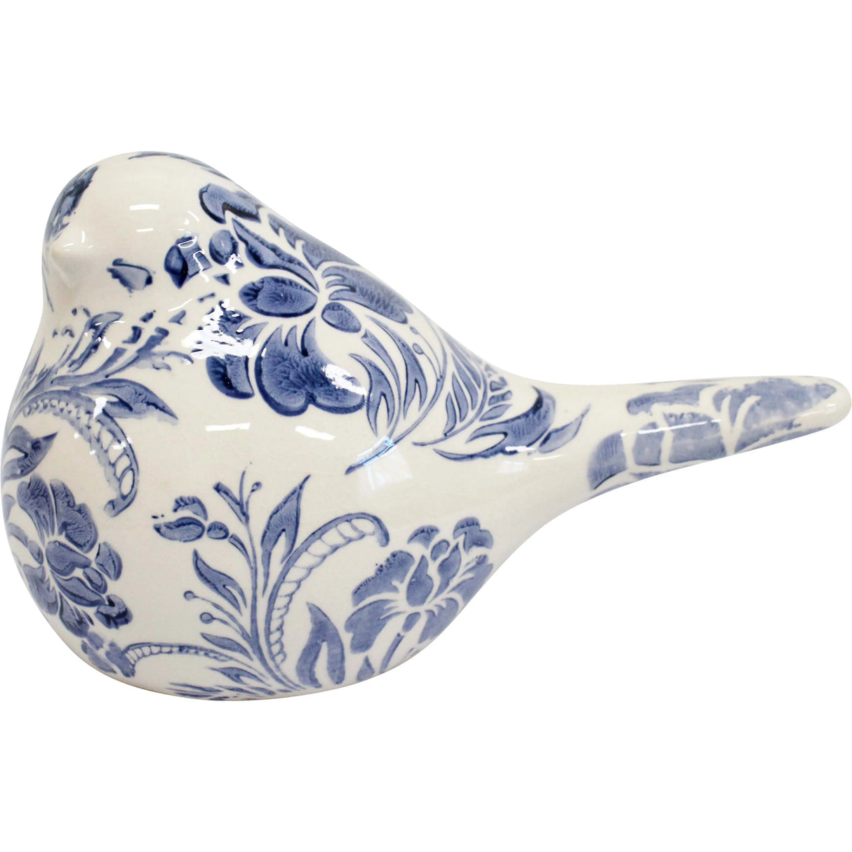 Blue and White Ceramic Bird