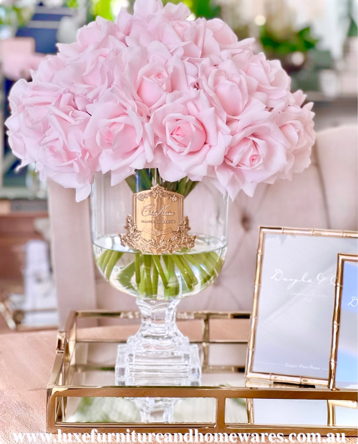 Luxury Versailles French Pink Perfumed Roses Arrangement