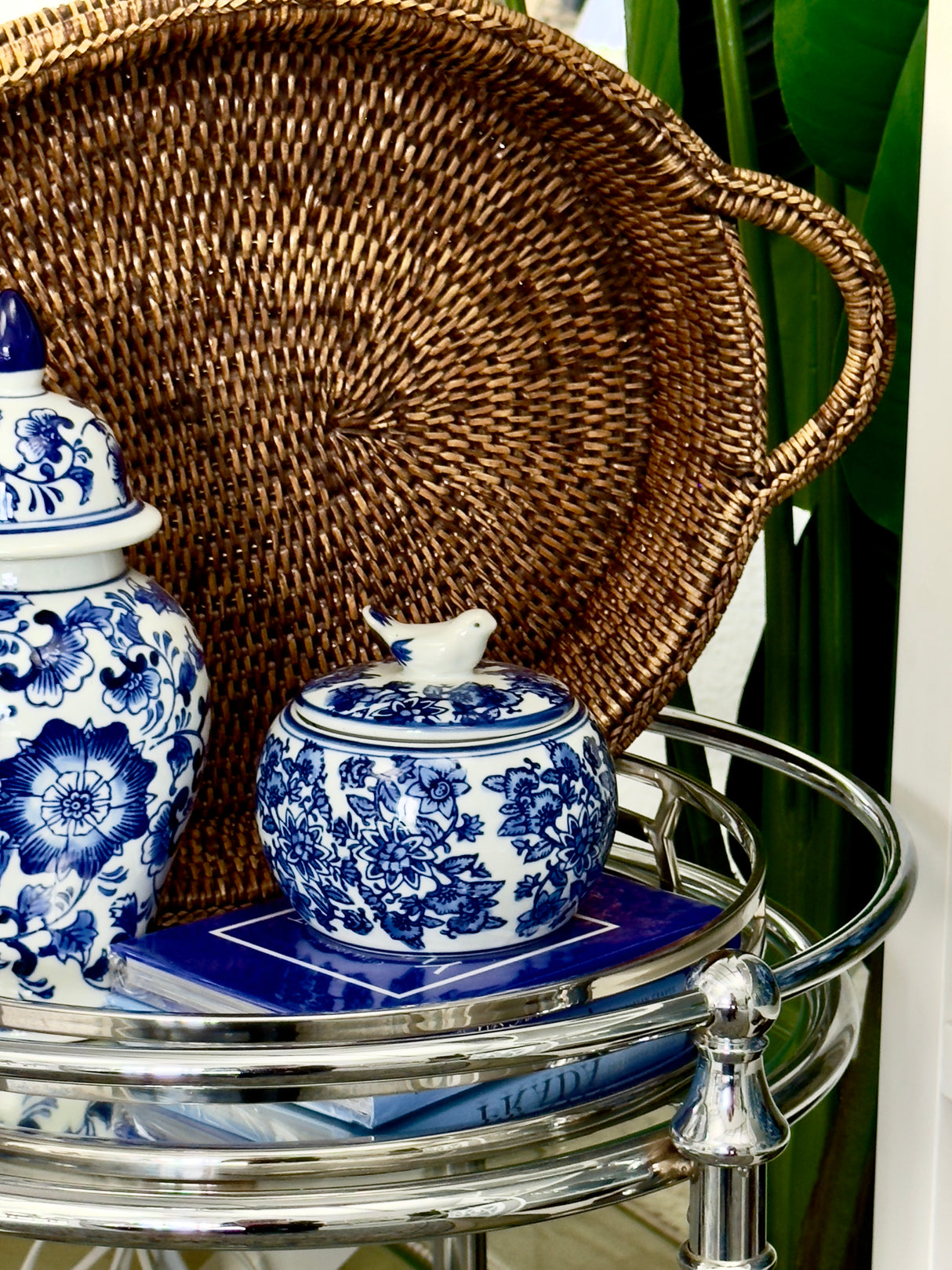 Small Blue & White Bird Trinket