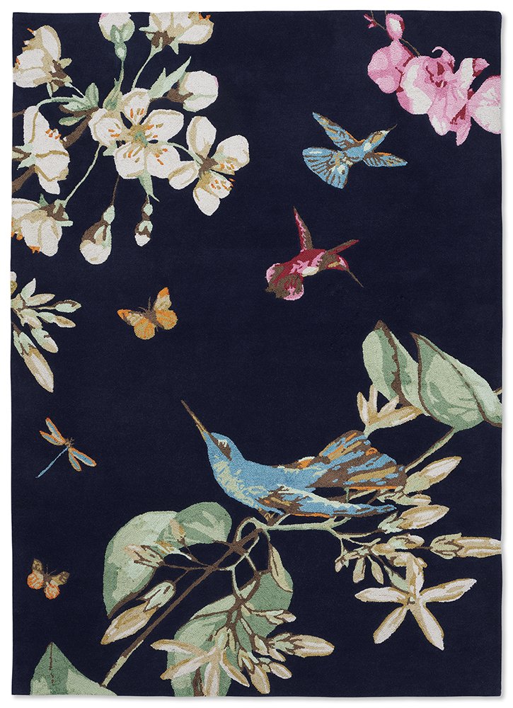 Wedgwood Hummingbird Navy Floor Rug