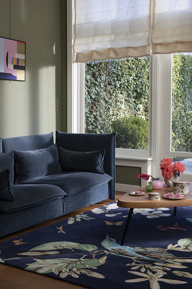 Wedgwood Hummingbird Navy Floor Rug