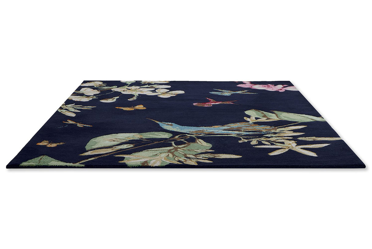 Wedgwood Hummingbird Navy Floor Rug