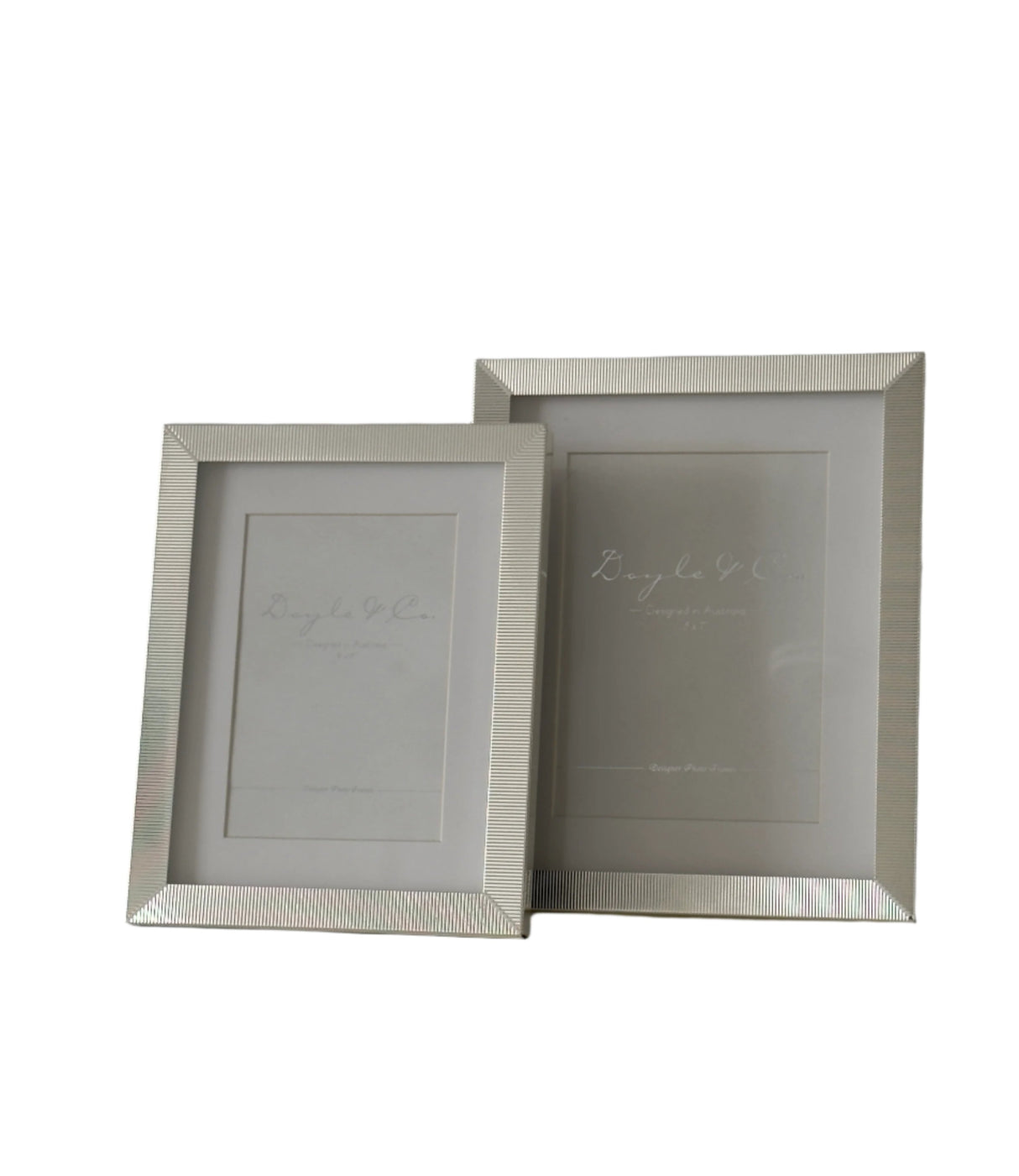 Silver Ridged Photo Frames