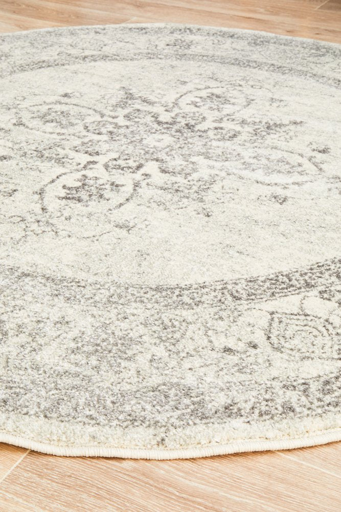 Harley Silver Round Rug