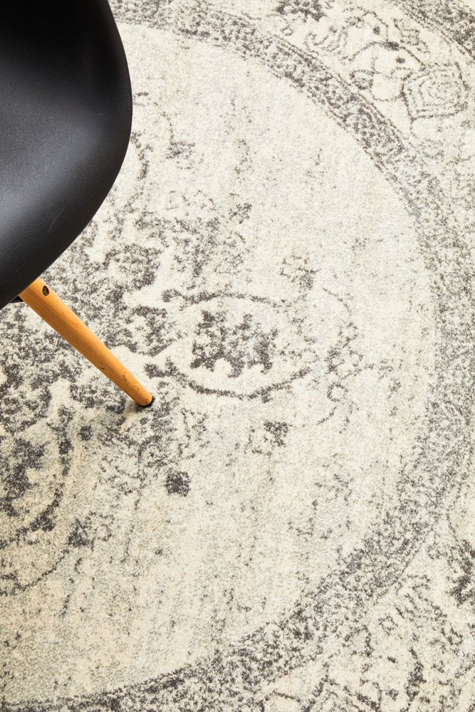 Harley Silver Round Rug