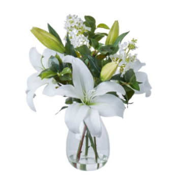 Medium White Lily Garden Arrangement