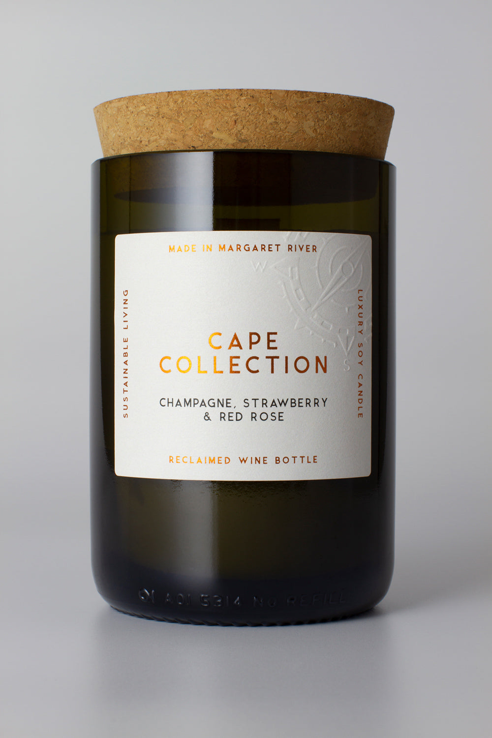 Cape Collection - Champagne, Strawberry & Red Rose 250g Soy Candle