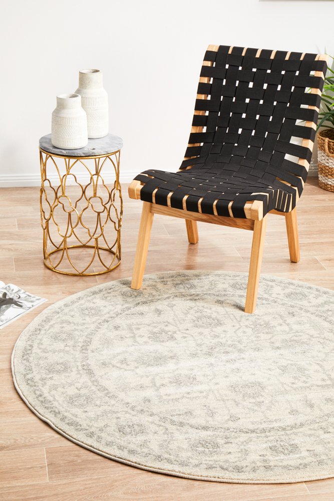 Winter White Round Rug