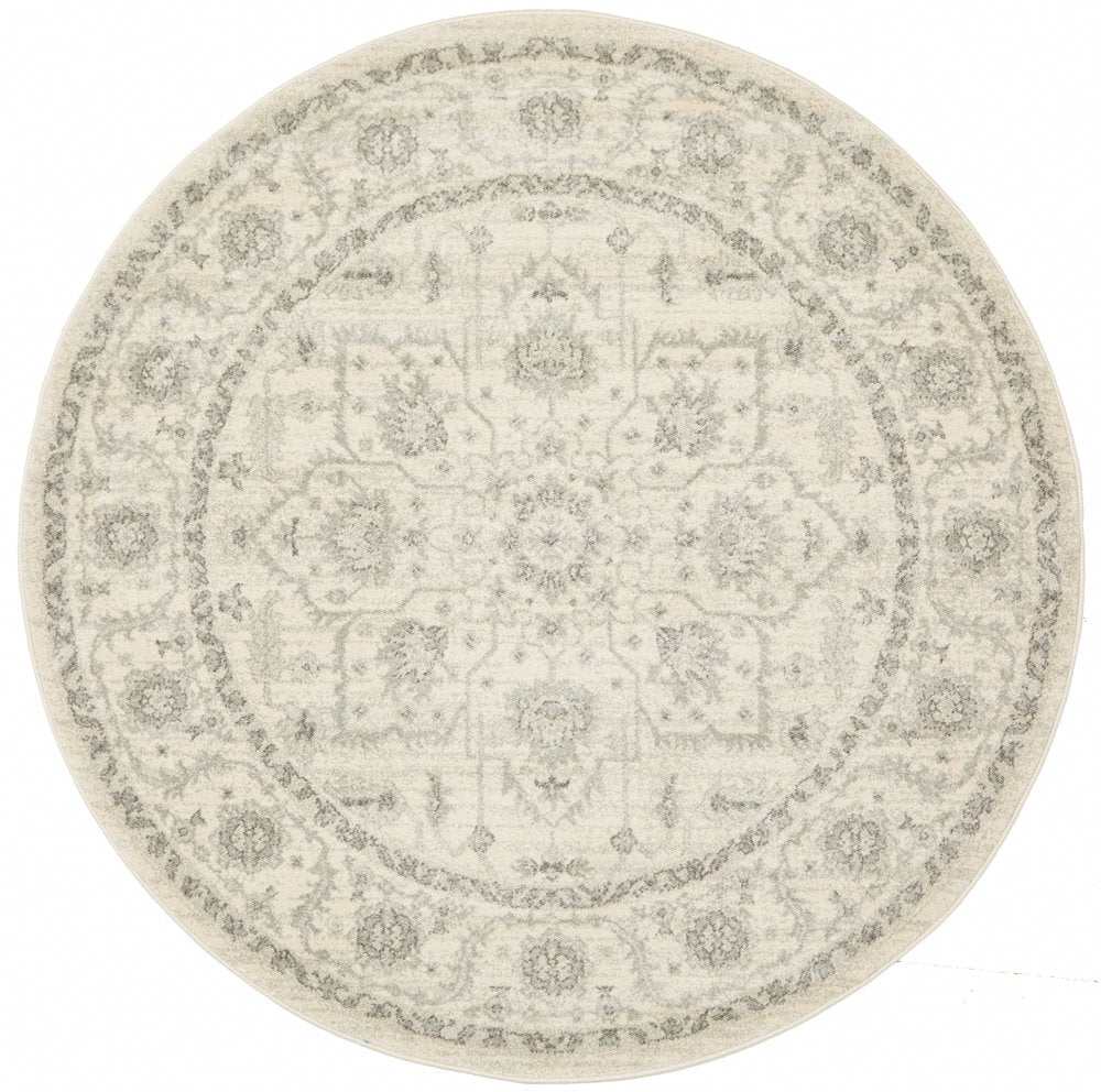 Winter White Round Rug