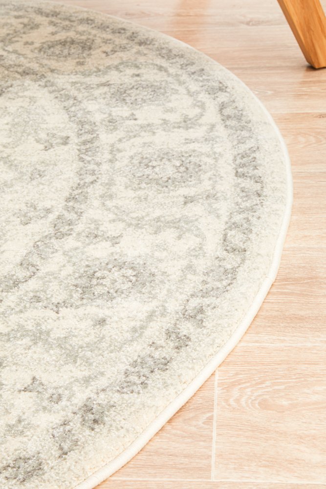 Winter White Round Rug