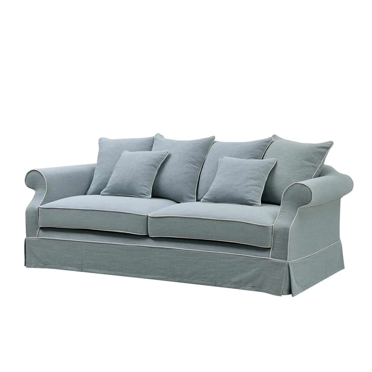 Lexington Three Seater Sofa In Pale Blue