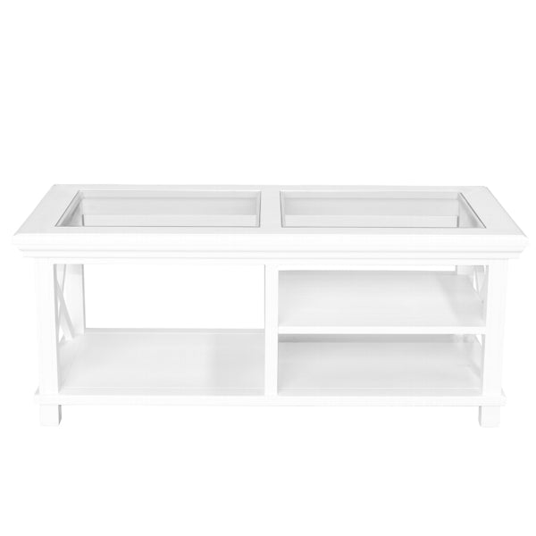 Newport Rectangle Coffee Table In White - PREORDER