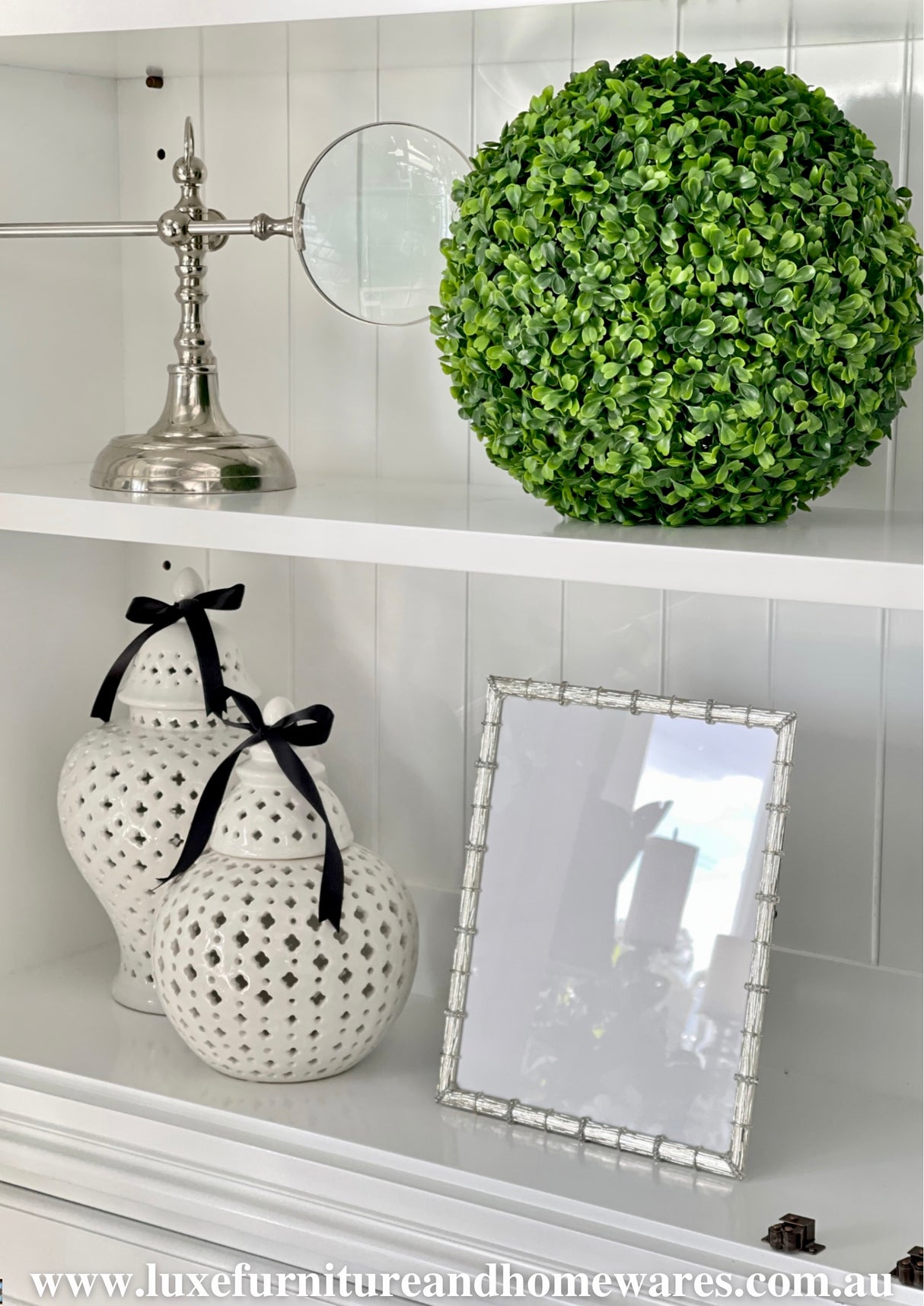 Silver Bamboo Jewel Photo Frame