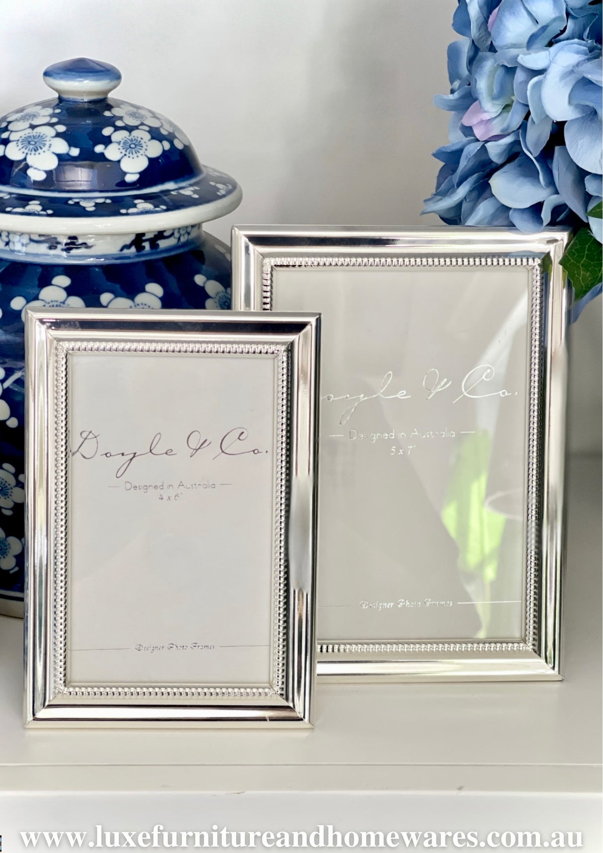 Silver Beaded Trim Photo Frame