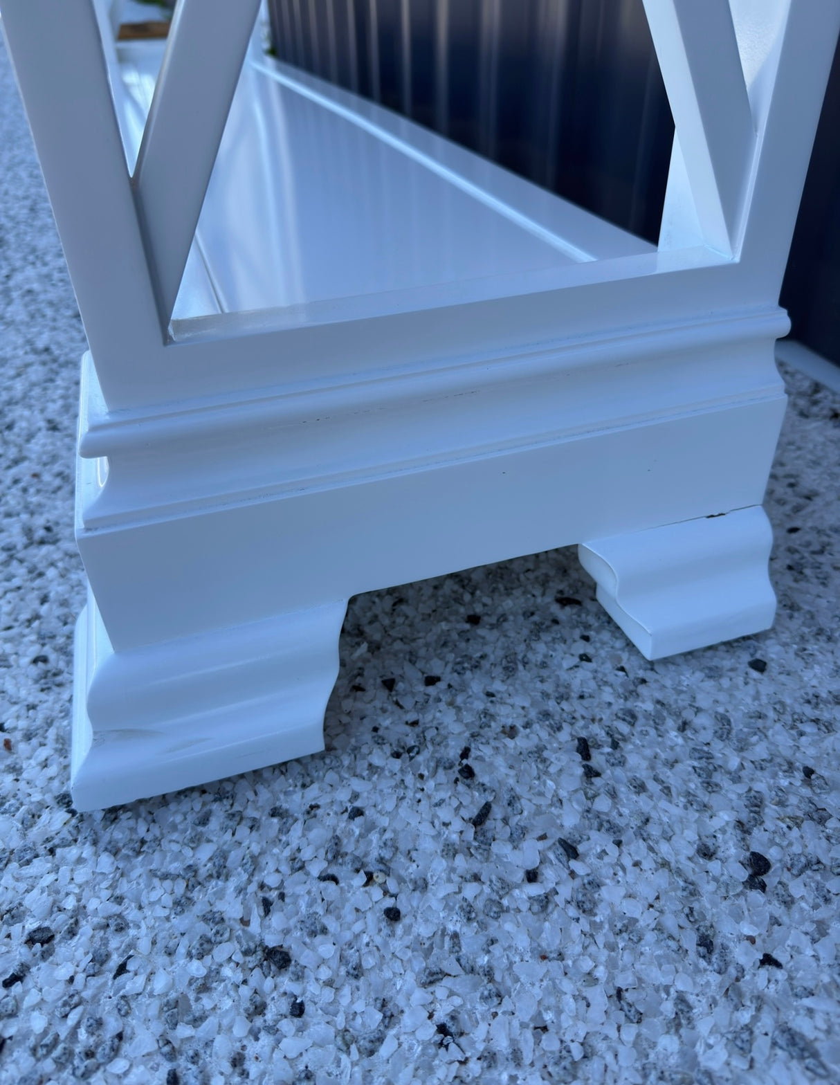 Ex Display White Bayview Three Drawer Console Hall Table