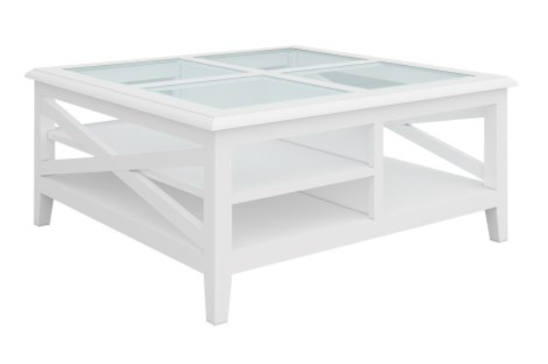 South Hampton Square Coffee Table In White