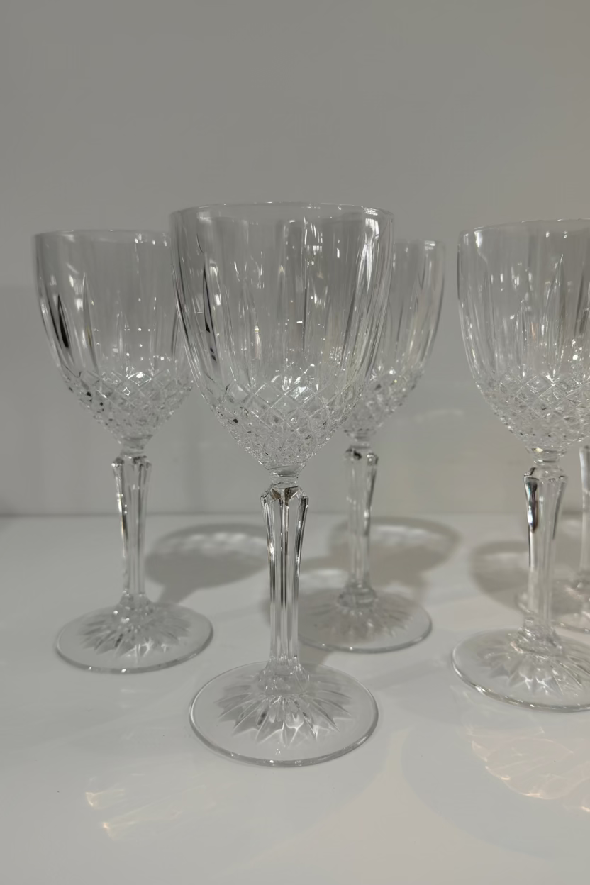 Ex-Display Set Of 6 Cristal d'Arques Wine/Water Goblets
