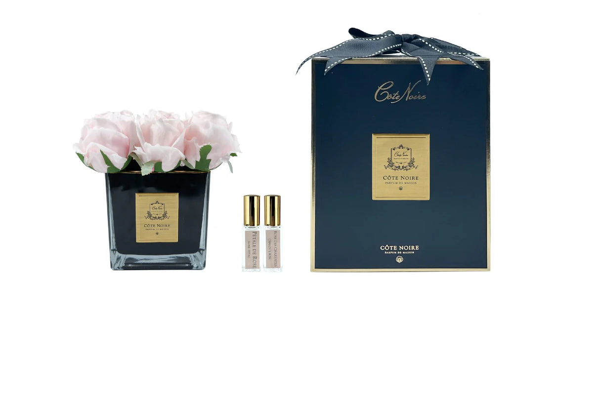 Large Square Couture French Pink Rose Buds