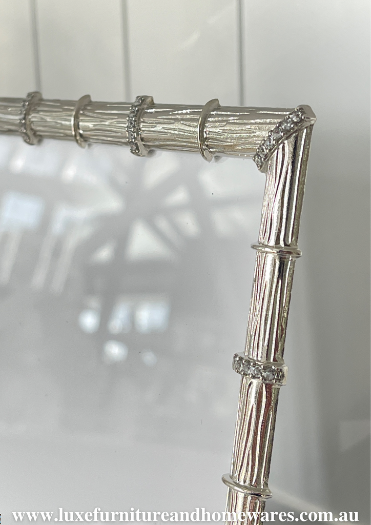 Silver Bamboo Jewel Photo Frame