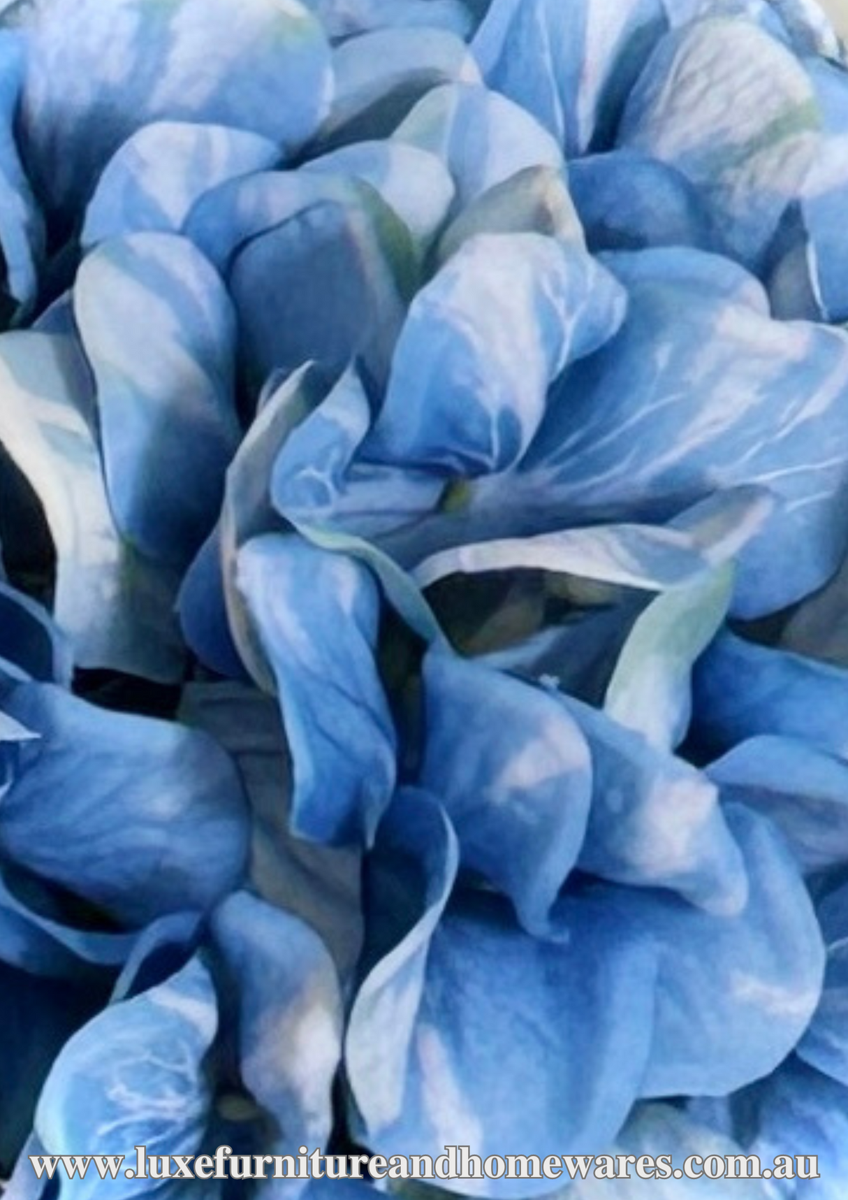 Medium Blue Hydrangea In Sphere Vase