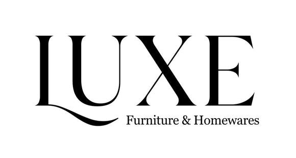 LUXE Furniture & Homewares logo on a white background