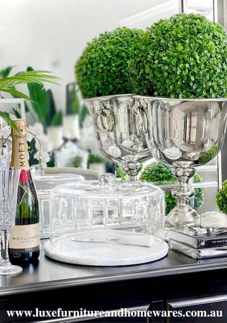 Round Marble & Glass Dome