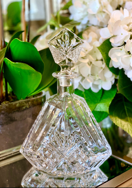 Diamond Cut Glass Decanter