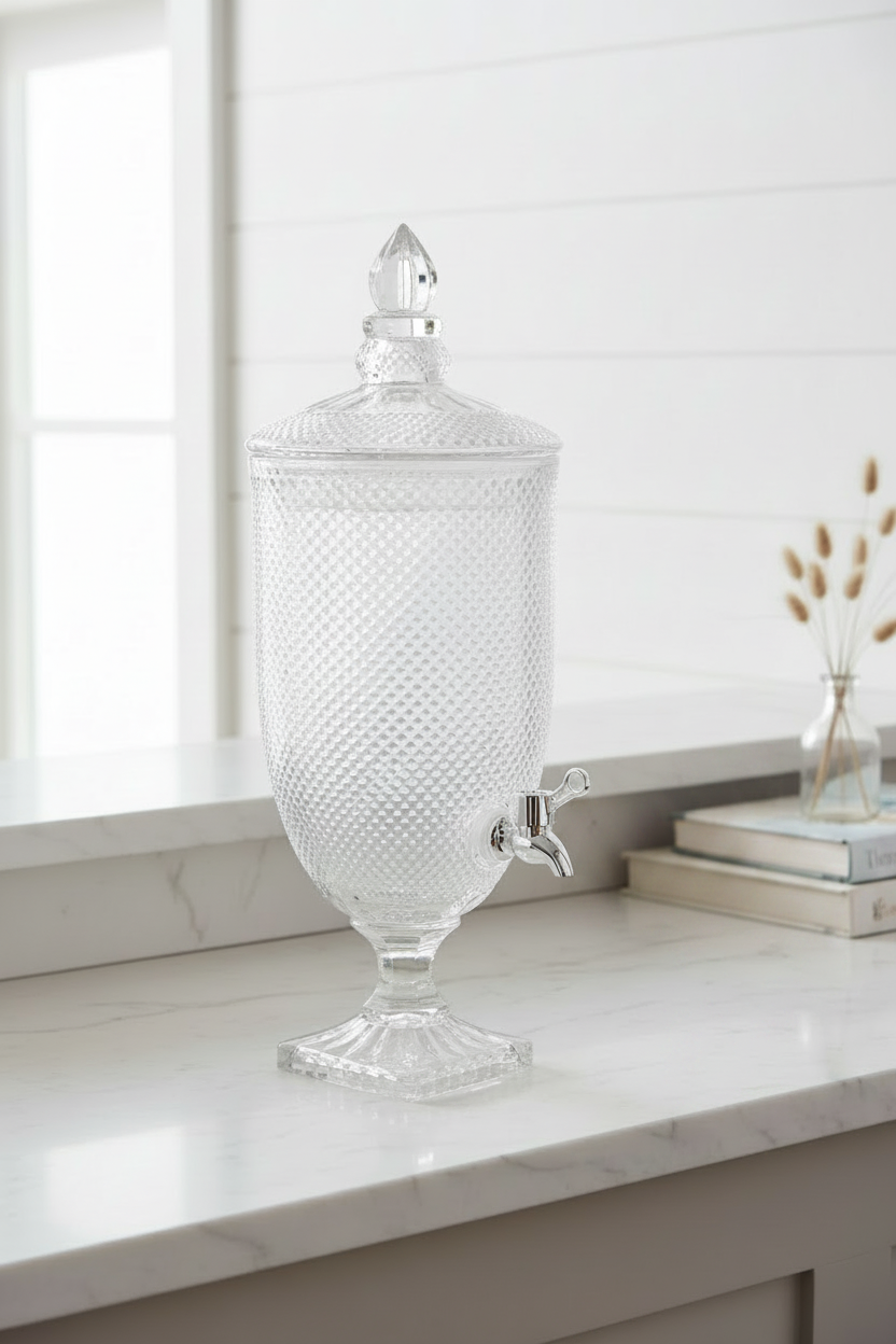Luxury Glass Dotted Drinks Dispenser