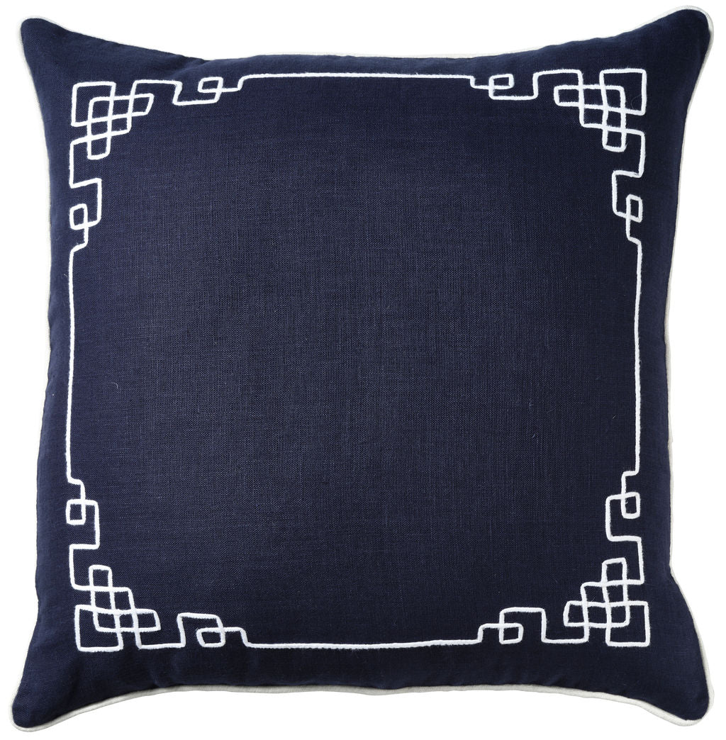 Navy and White Hamilton Cushion
