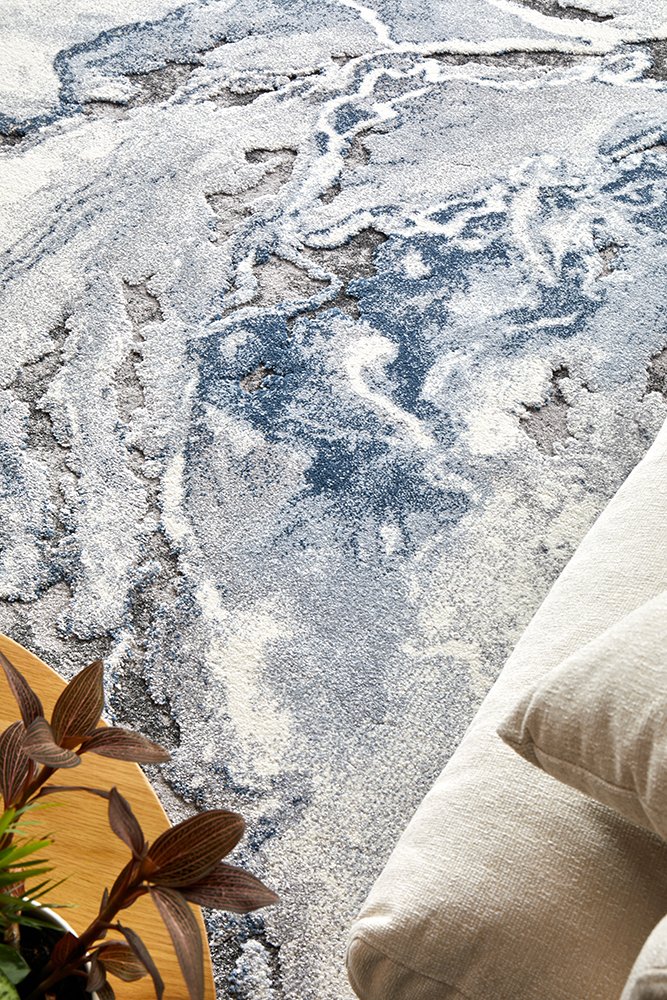 Crystal Blue Floor Rug