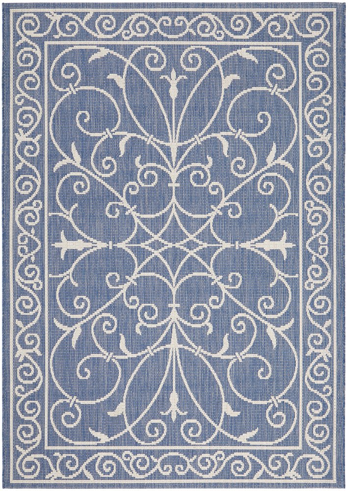 Haven Blue & White Outdoor Floor Rug