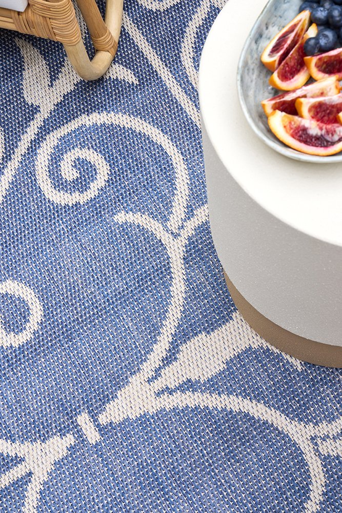 Haven Blue & White Outdoor Floor Rug