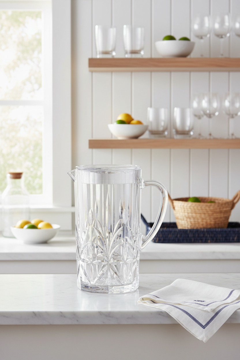 Acrylic Crystal Cut Pitcher