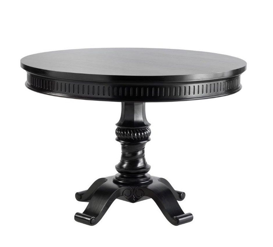 Pedestal Black Round Dining Table