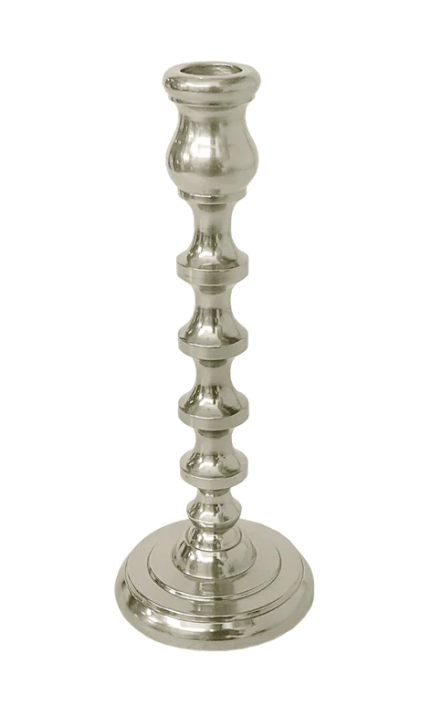 Pair of Silver Tapered Candlesticks