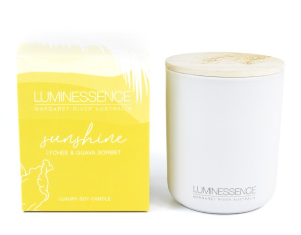 Sunshine - Lychee & Guava Sorbet 370gm Soy Candle