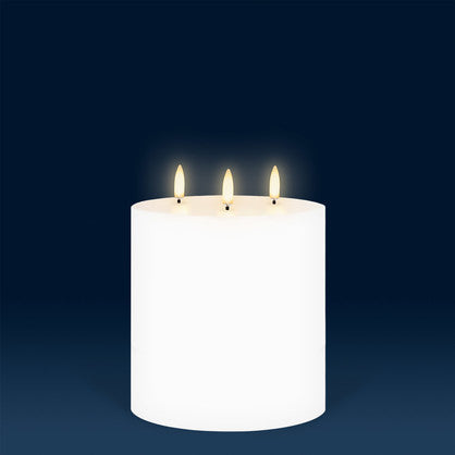 Nordic White Flameless Candle - Triple Wick