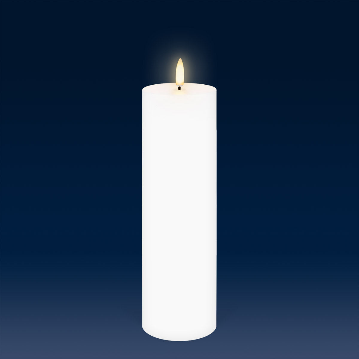 Nordic White Flameless Candle - Slim Pillar Extra Large