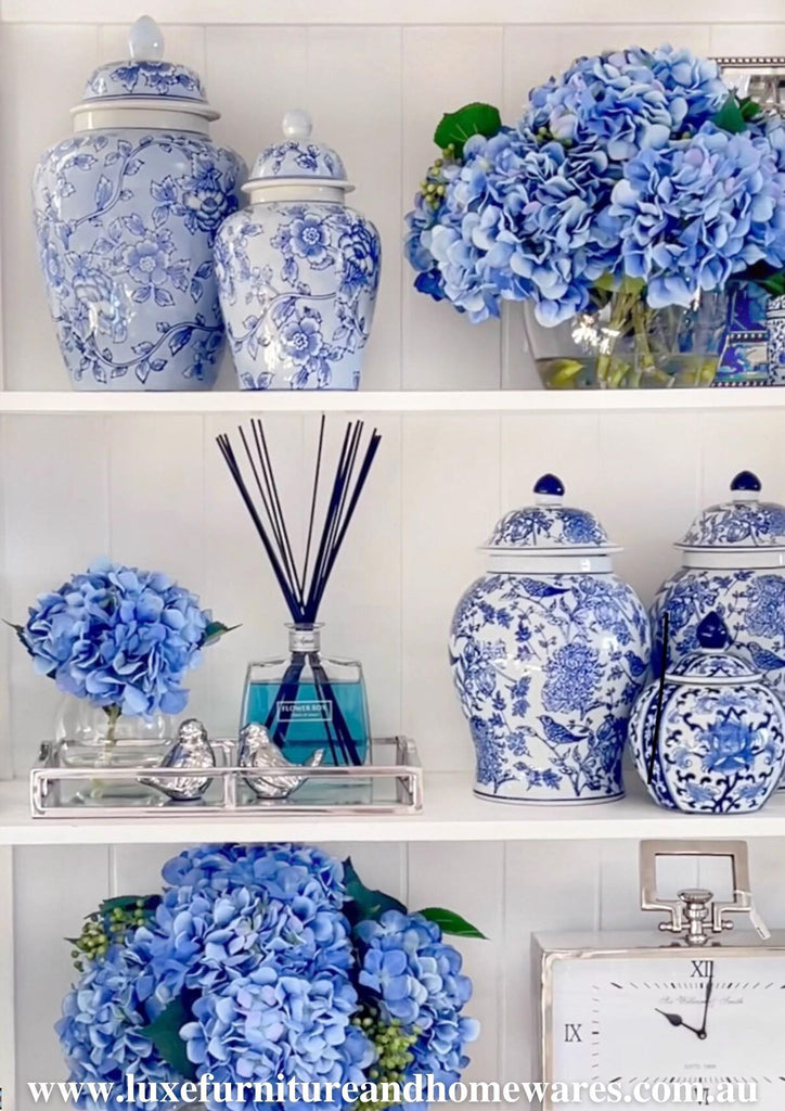 Blue & White Bluebird Ginger Jar in Small - SAVE 25% OFF!