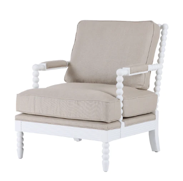 Hamptons Bobbin Armchair in White