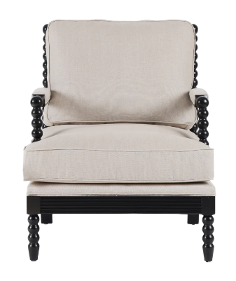 Hamptons Bobbin Armchair in Black