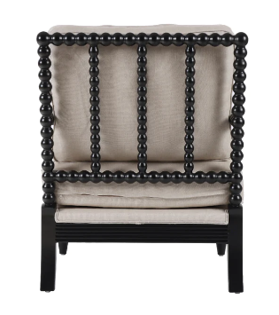 Hamptons Bobbin Armchair in Black