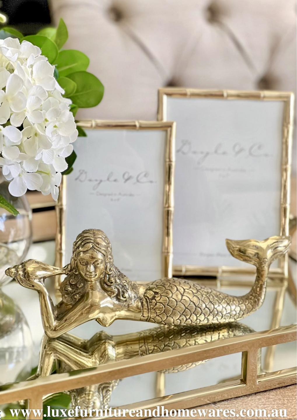 Medium Mermaid in Gold